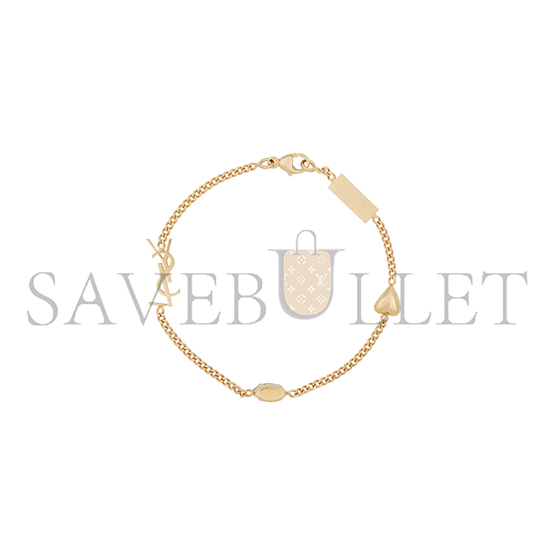 Y51 CASSANDRE HEART CHARM BRACELET IN METAL AND RHINESTONE 701950Y15269137